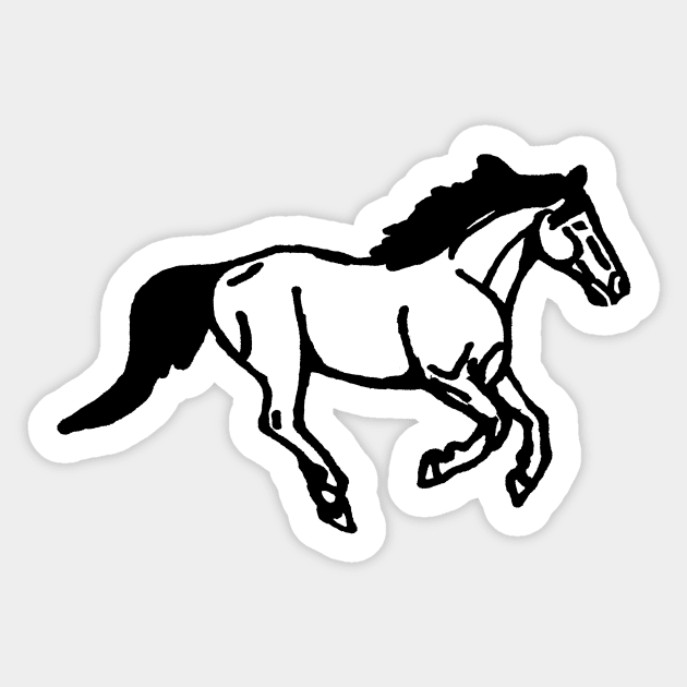 Galloping horse Sticker by Shyflyer